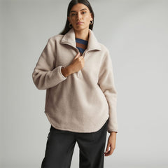 womens-renew-fleece-half-zip-oat | primary