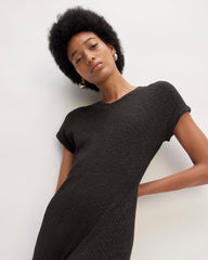 womens-rib-knit-cap-sleeve-midi-dress-black