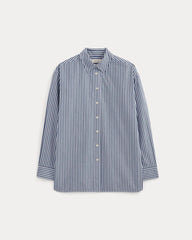 womens-boyfriend-shirt-cotton-bone-mazarine-blue | alt