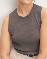 womens-ultrafine-merino-ribbed-shell-tank-heather-cocoa