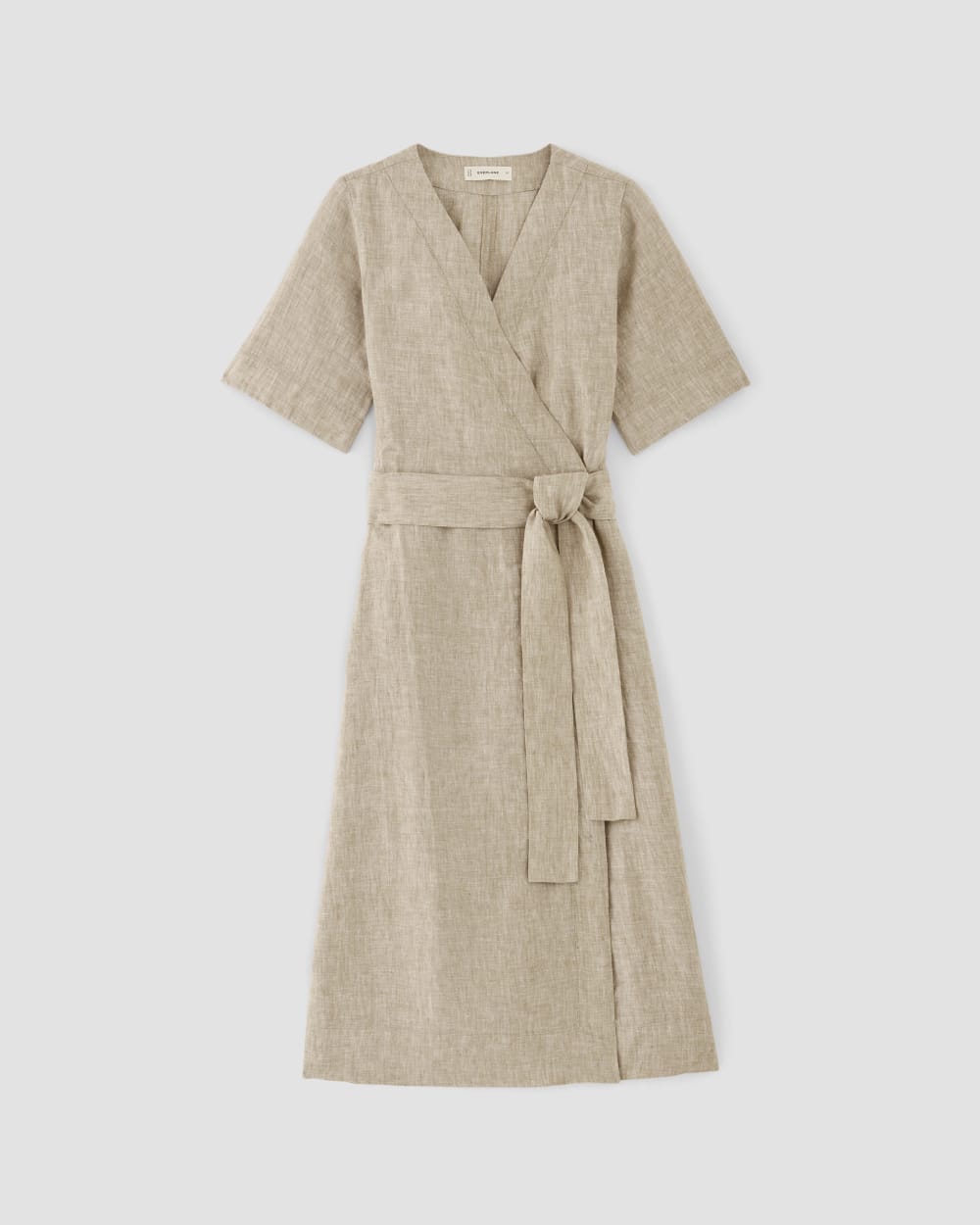 womens-short-sleeve-wrap-dress-cornstalk-chambray | alt