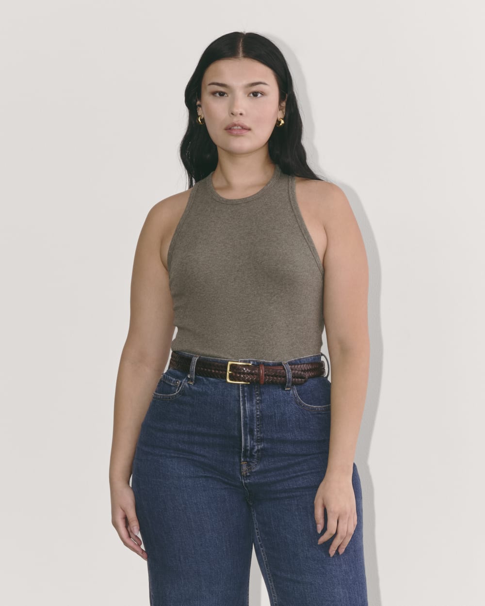 womens-supima-micro-rib-racerback-tank-heathered-fatigue | primary