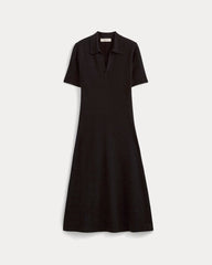 womens-knit-polo-dress-black | alt