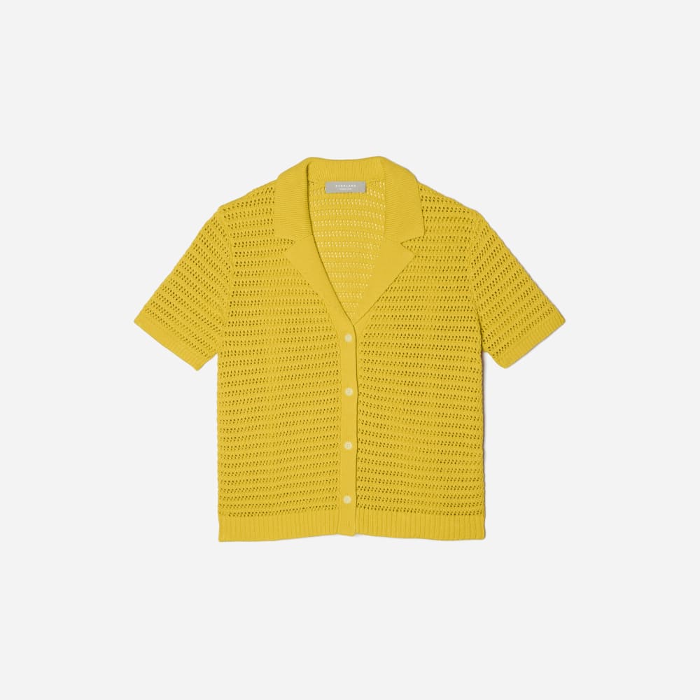 womens-crochet-knit-polo-citrus | alt