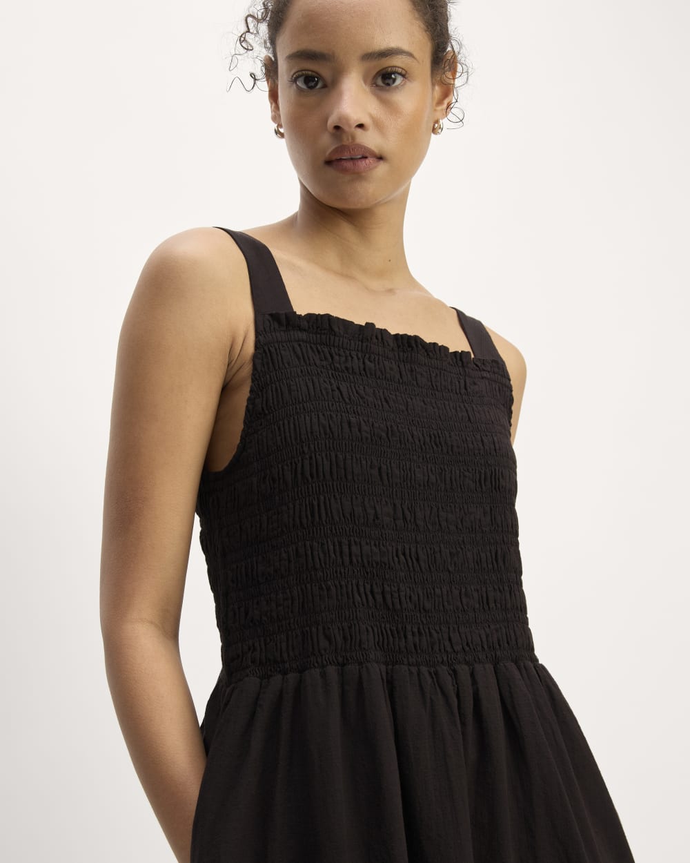 womens-gauze-smock-dress-black