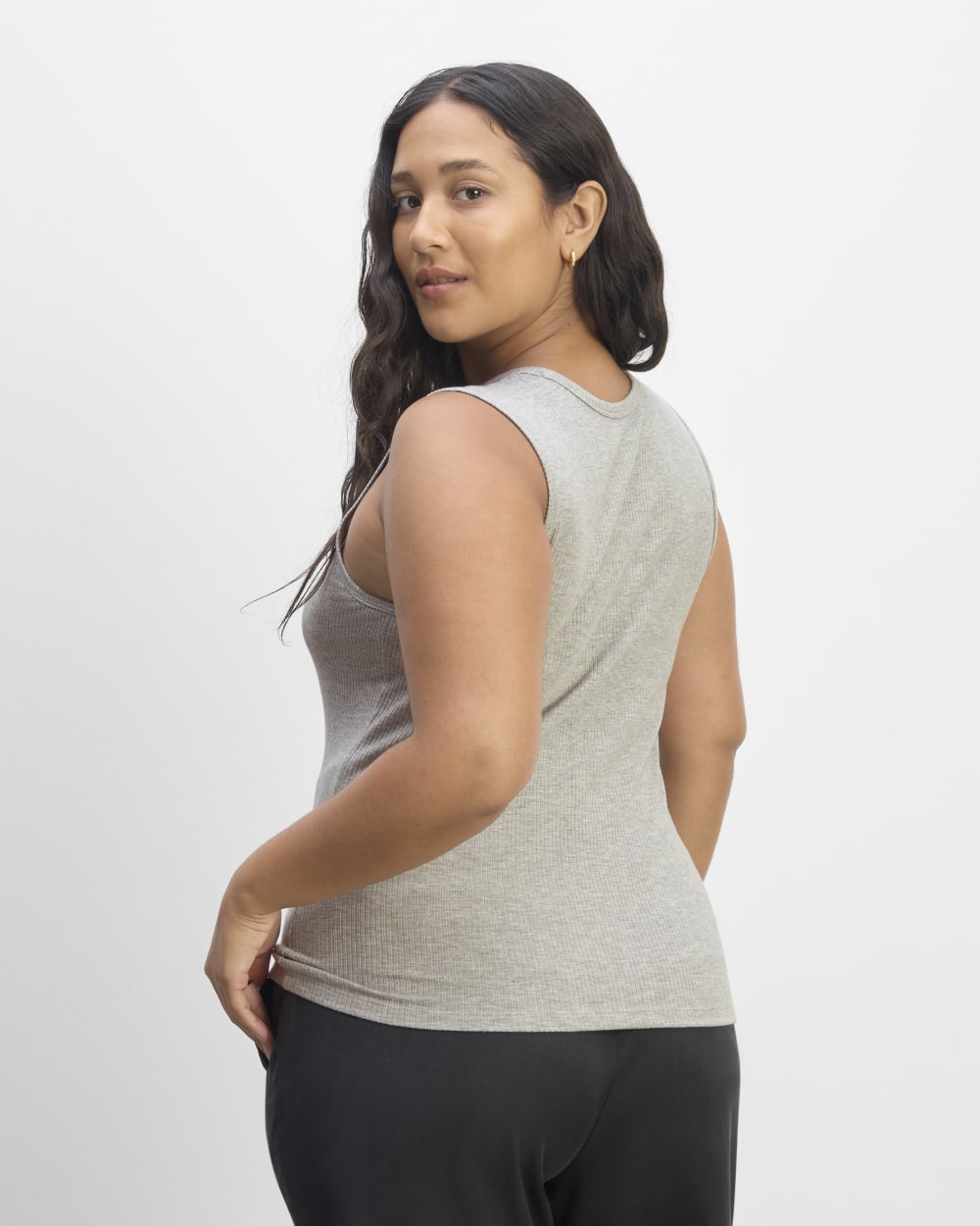 womens-tencel-rib-shimmy-tank-heathered-grey