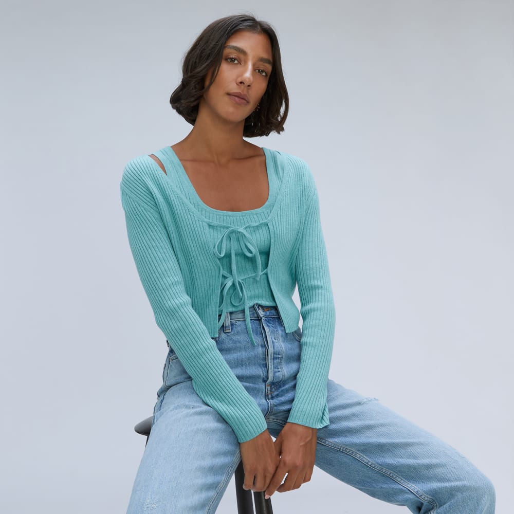 womens-cotton-merino-front-tie-top-deep-turquoise