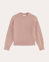 womens-luxe-cotton-cocoon-crew-sweater-dusty-rose | alt