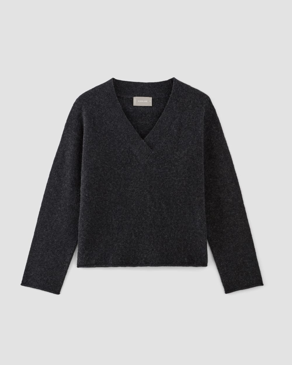 womens-cozy-stretch-v-neck-sweater-charcoal | alt