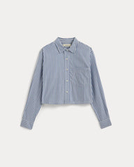 womens-silky-cttn-cropped-shirt-bone-mazarine-blue | alt