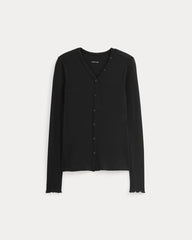 womens-sheer-v-neck-cardigan-butterluxe-black | alt