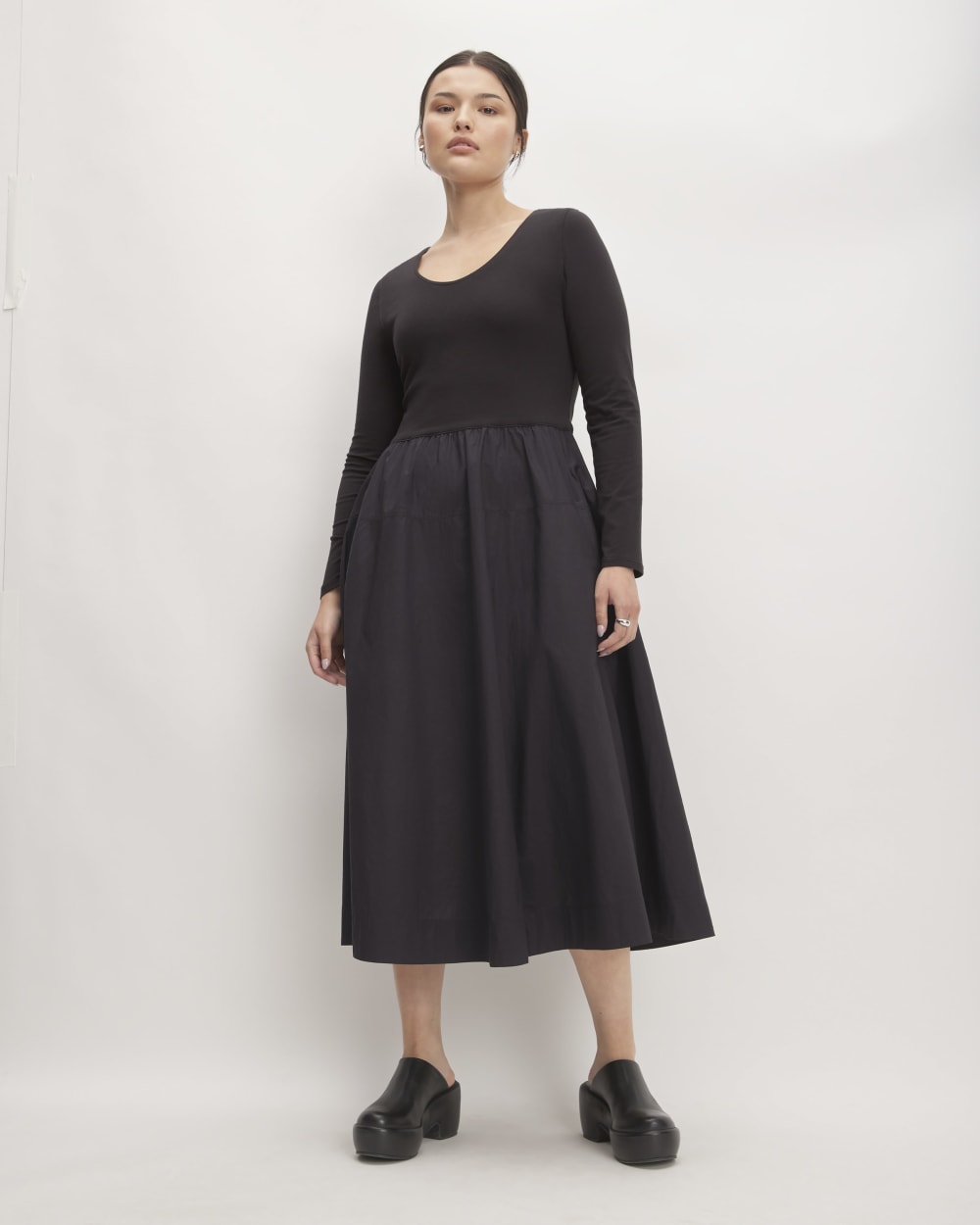 womens-long-sleeve-riviera-dress-black | primary