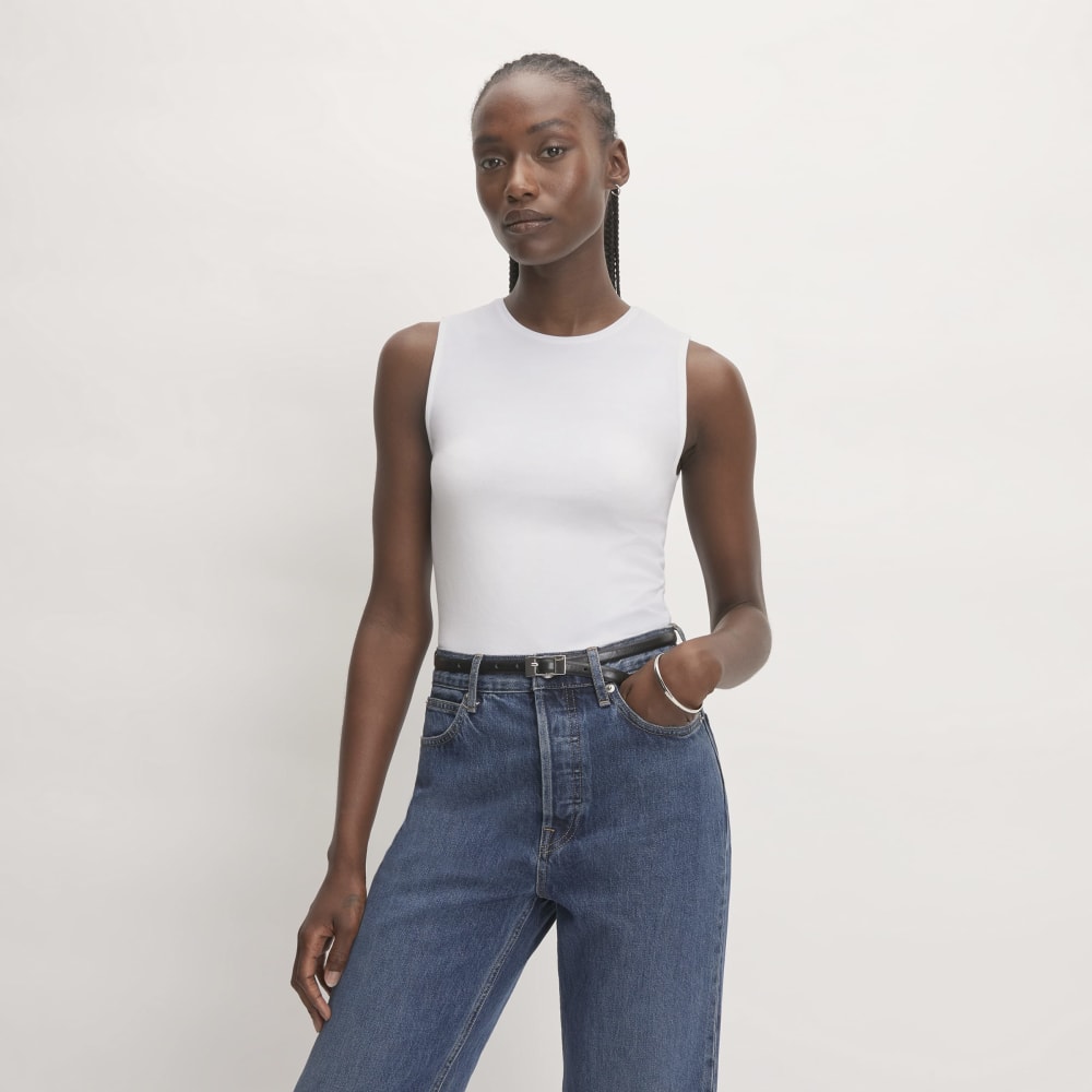 womens-supima-stretch-tank-white | primary