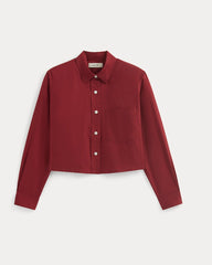womens-silky-cttn-cropped-shirt-merlot | alt