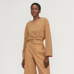 womens-premium-wt-oversized-pocket-tee-caramel | primary