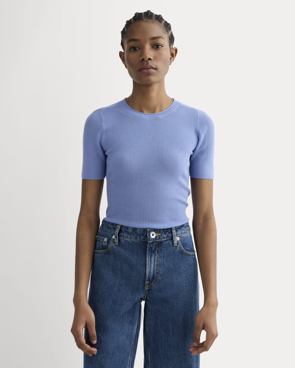 womens-ultrasoft-merino-wool-sweater-tee-bluebell | primary