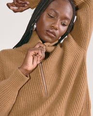 womens-felted-merino-halfzip-sweater-deep-camel | primary