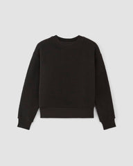 womens-renew-fleece-oversized-crew-black | alt