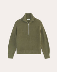 womens-cotton-half-zip-sweater-kalamata | alt