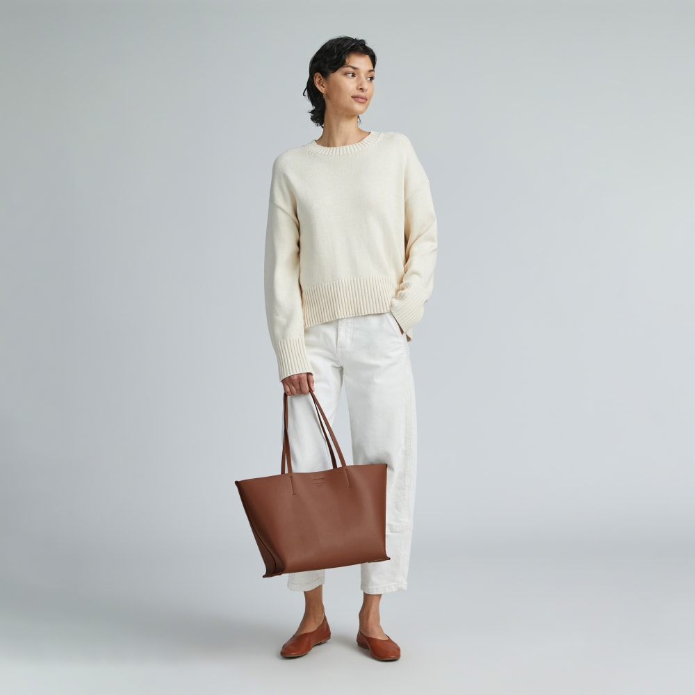 womens-luxe-medium-italian-leather-tote-cognac | alt