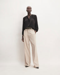 womens-clean-silk-shirred-blouse-black