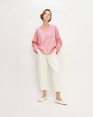 womens-cozy-stretch-v-neck-sweater-pink-peony