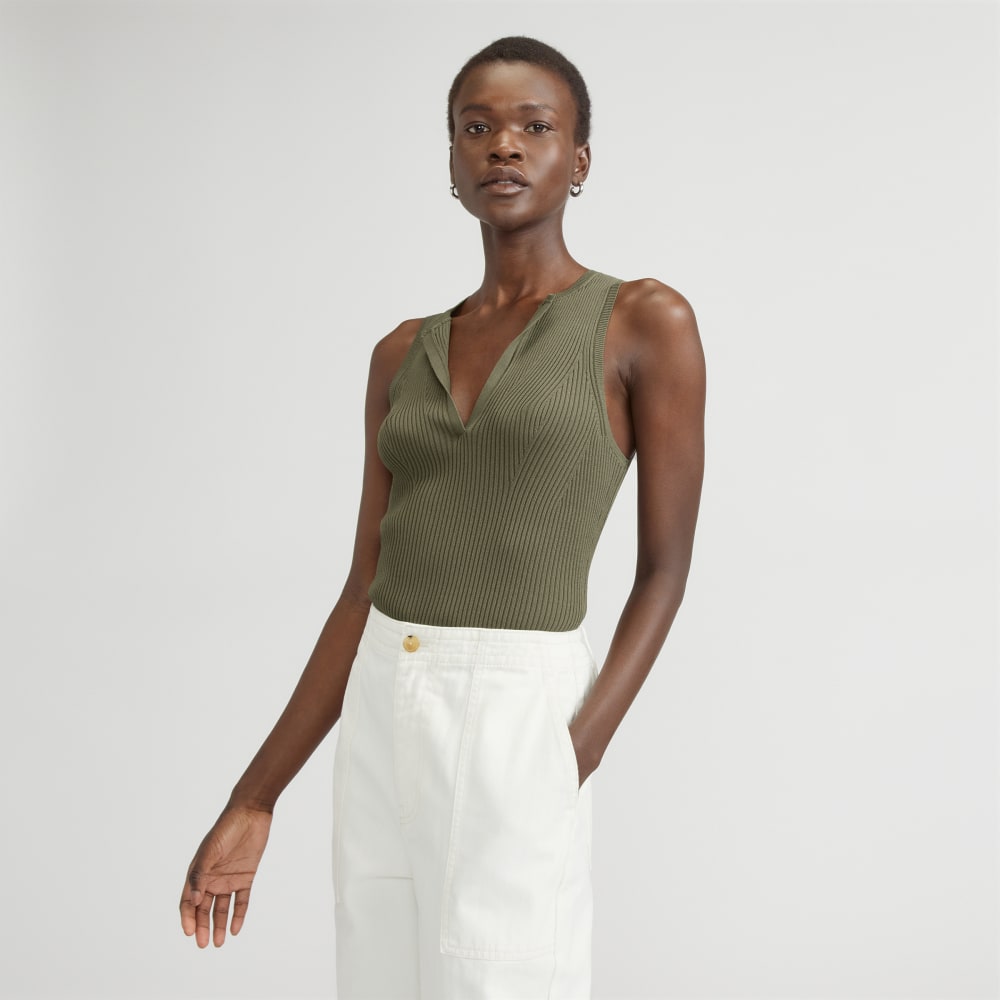 womens-ribbed-cutaway-tank-kalamata | primary