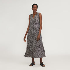 womens-satin-v-neck-maxi-dress-splatter | primary