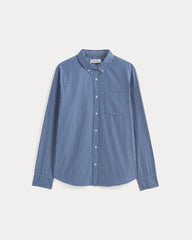 mens-washed-poplin-shirt2-mazarine-blue-optic-white | alt
