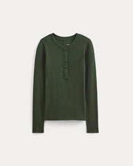 womens-luxe-rib-henley-dark-forest | alt