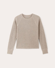 womens-cotton-waffle-crew-ls-tee-oatmeal-heather | alt