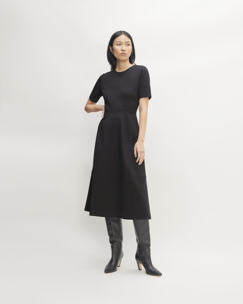 womens-dream-short-sleeve-dress-black | primary