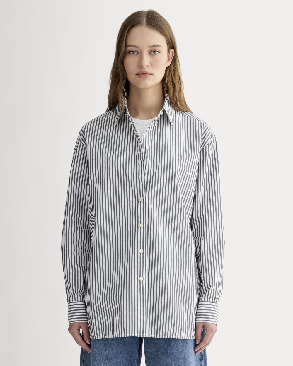 womens-boyfriend-shirt-cotton-optic-white-black | primary