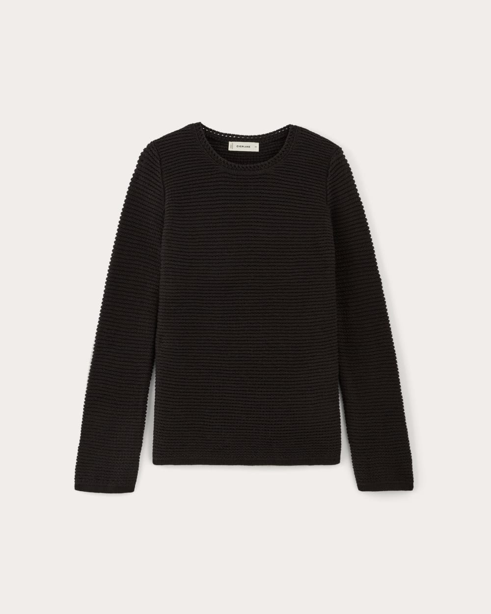 womens-organic-cotton-open-stitch-crew-black | alt