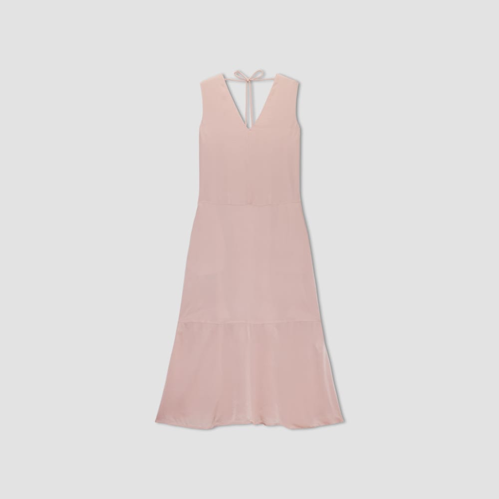 womens-satin-v-neck-maxi-dress-petal-pink | alt