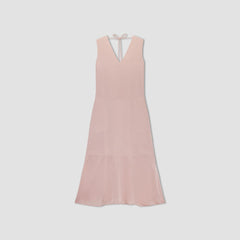 womens-satin-v-neck-maxi-dress-petal-pink | alt