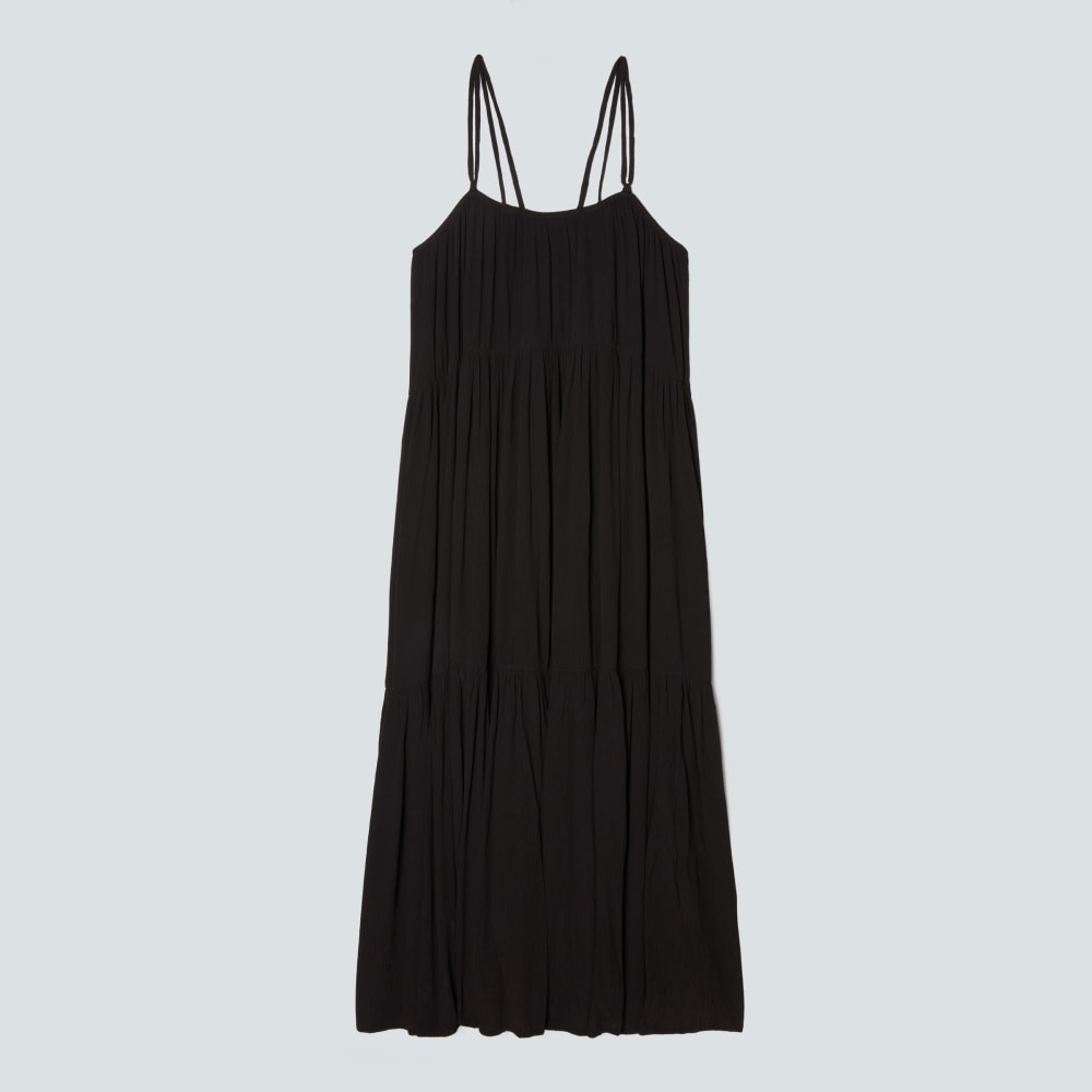 womens-naia-ripple-tiered-maxi-dress-black | alt