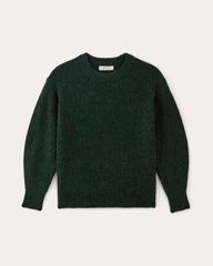 womens-alapaca-ribbed-cocoon-crew-scarab | alt
