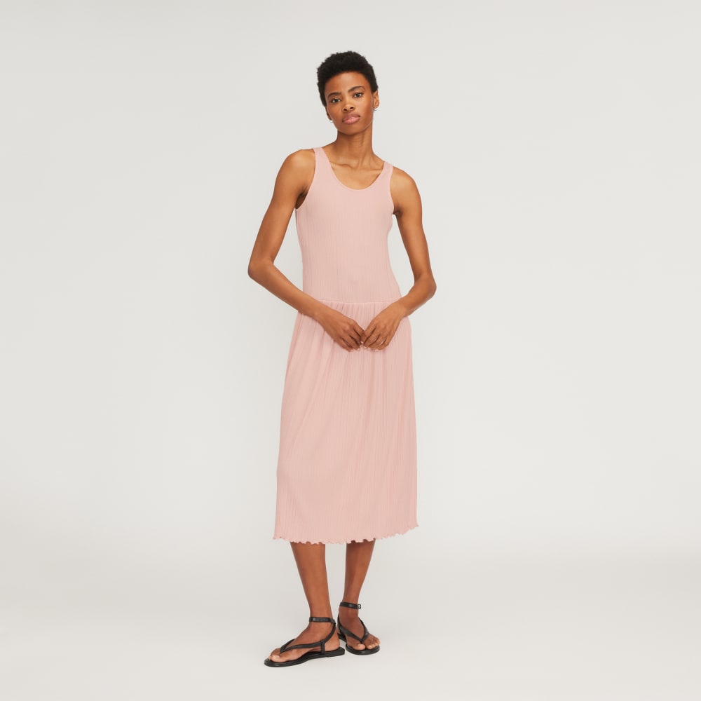 womens-rib-soft-knit-scoop-neck-dress-petal-pink | primary