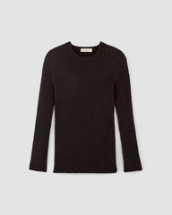 womens-cotton-rib-crew-black | alt