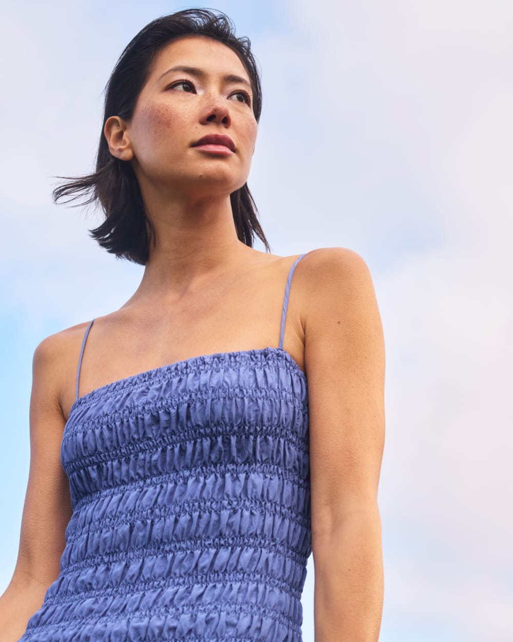 womens-smocked-column-dress-bluedusk