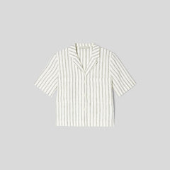 womens-linen-workwear-shirt-black-canvas-tan | alt