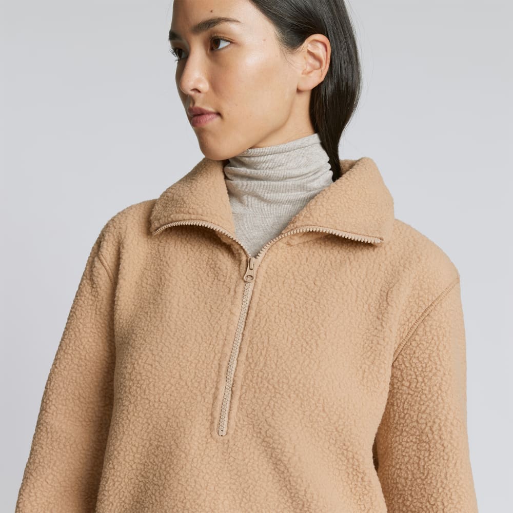 womens-renew-fleece-half-zip-tan
