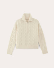 womens-felted-merino-cable-half-zip-bone | alt