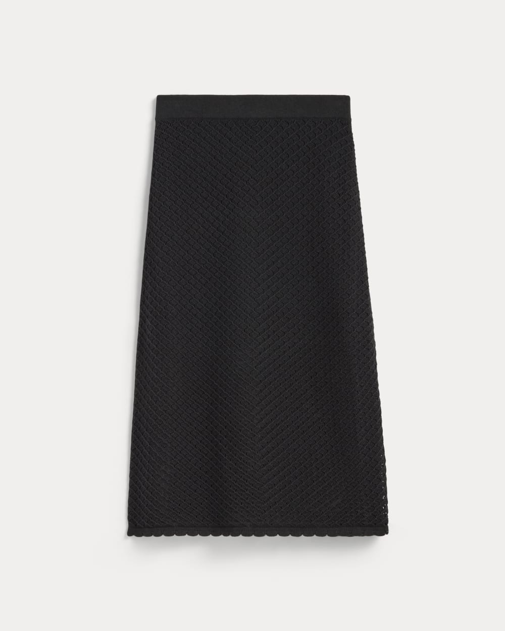 womens-lace-knit-skirt-black | alt