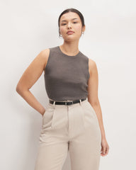 womens-ultrafine-merino-ribbed-shell-tank-heather-cocoa | primary