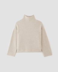 womens-felted-merino-funnel-pullover-heathered-oat | alt