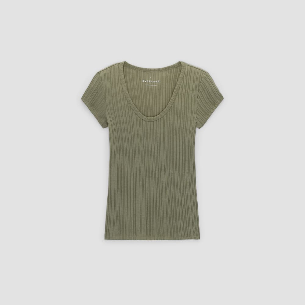 womens-rib-soft-knit-scoop-neck-tee-kalamata | alt