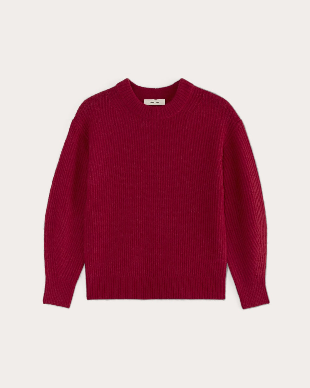 womens-alpaca-ribbed-cocoon-crew-berry-red | alt
