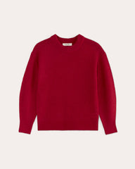 womens-alpaca-ribbed-cocoon-crew-berry-red | alt